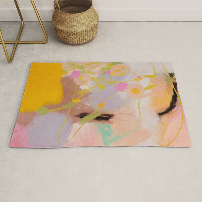 abstract summer garden Rug Gallery Image 1