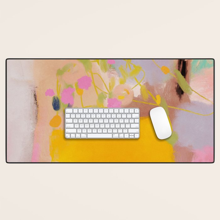 abstract summer garden Desk Mat Gallery Image 1