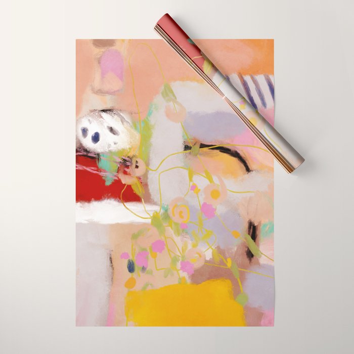 abstract summer garden Wrapping Paper Gallery Image 1