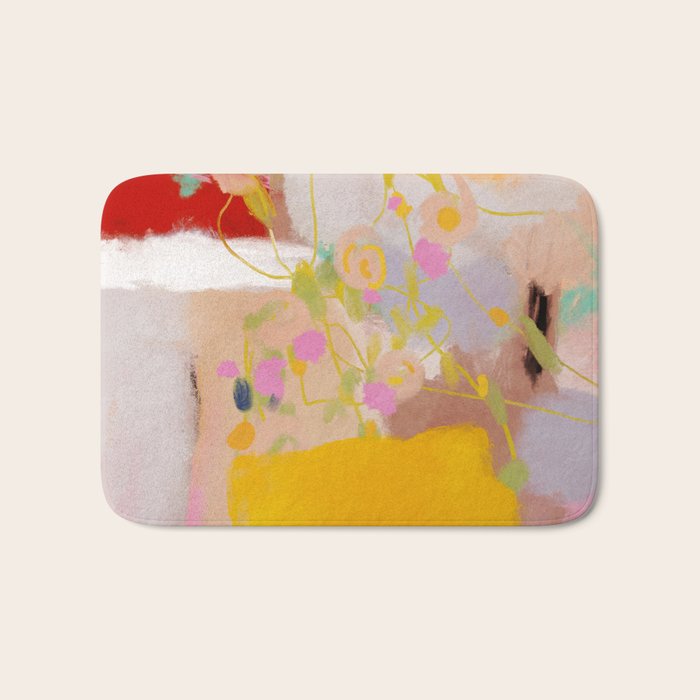 abstract summer garden Bath Mat Gallery Image 1