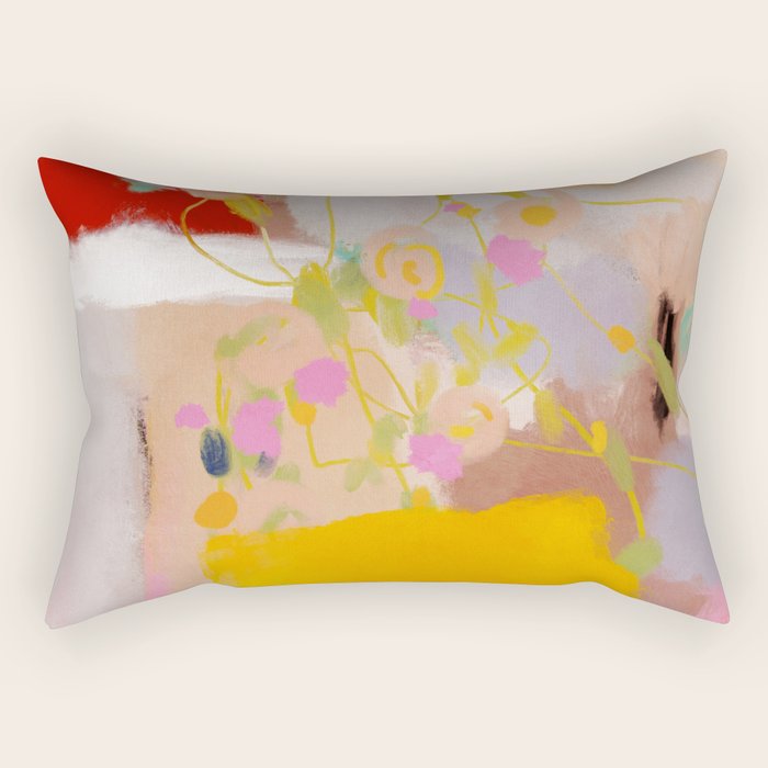 abstract summer garden Rectangular Pillow Gallery Image 1