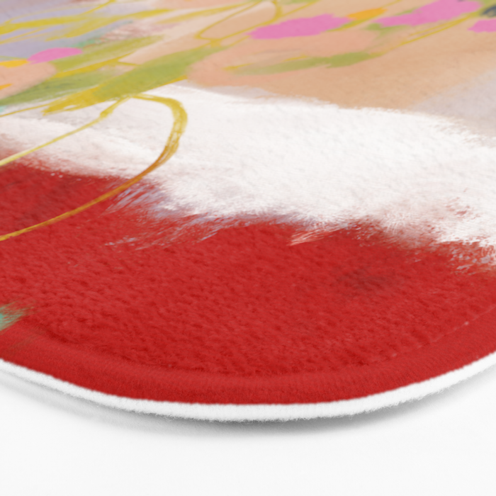 abstract summer garden Bath Mat Gallery Image 3