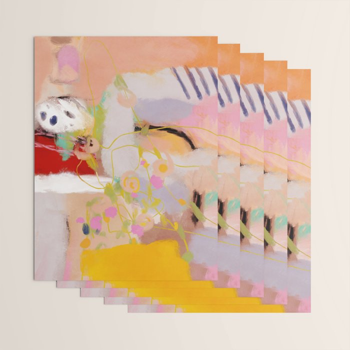 abstract summer garden Wrapping Paper Gallery Image 3