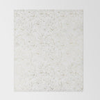 Elegant simple modern faux gold white floral Throw Blanket Gallery Image 2