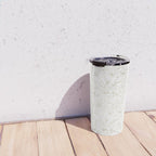 Elegant simple modern faux gold white floral Travel Mug Gallery Image 4