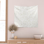 Elegant simple modern faux gold white floral Wall Tapestry Gallery Image 2