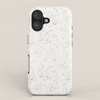 Elegant simple modern faux gold white floral iPhone Case Gallery Image 1