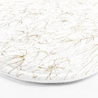 Elegant simple modern faux gold white floral Bath Mat Gallery Image 3