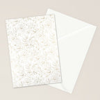 Elegant simple modern faux gold white floral Stationery Card Gallery Image 2