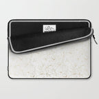 Elegant simple modern faux gold white floral Laptop Sleeve Gallery Image 2