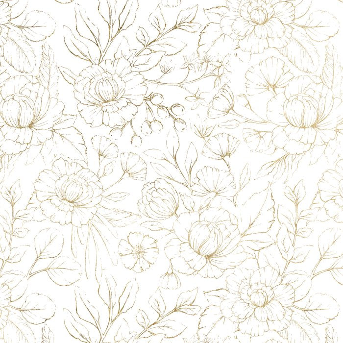 Elegant simple modern faux gold white floral Coffee Mug Gallery Image 2