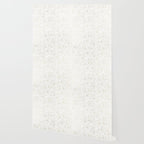 Elegant simple modern faux gold white floral Wallpaper Gallery Image 2