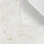 Elegant simple modern faux gold white floral Wall Tapestry Gallery Image 3