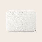 Elegant simple modern faux gold white floral Bath Mat Gallery Image 1