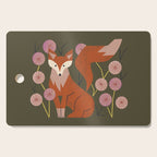 Shy Fox and Wildflowers Cutting Board Gallery Image 1