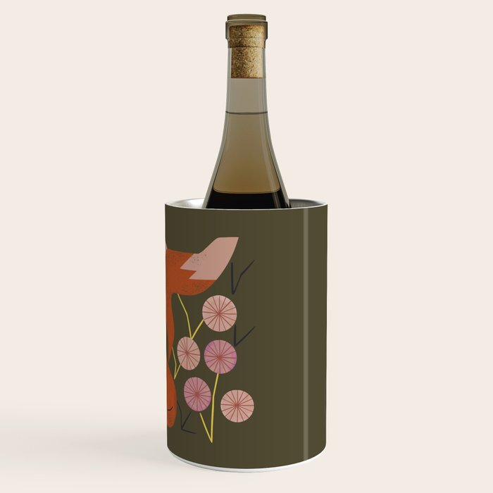 Shy Fox and Wildflowers Wine Chiller Gallery Image 3