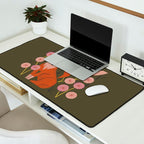 Shy Fox and Wildflowers Desk Mat Gallery Image 2