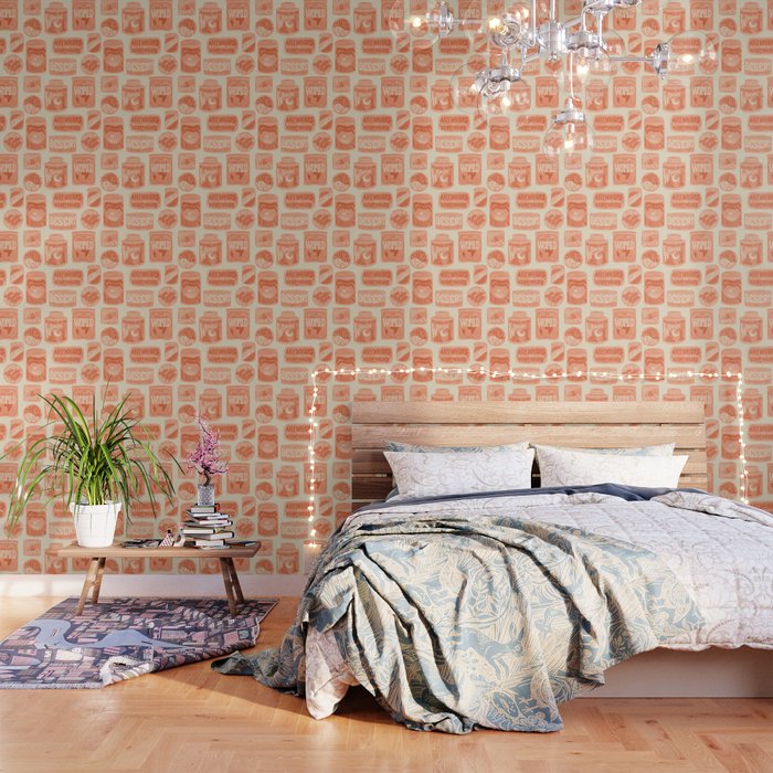 Vagabondâs Cupboard - peach and cream Wallpaper Gallery Image 3