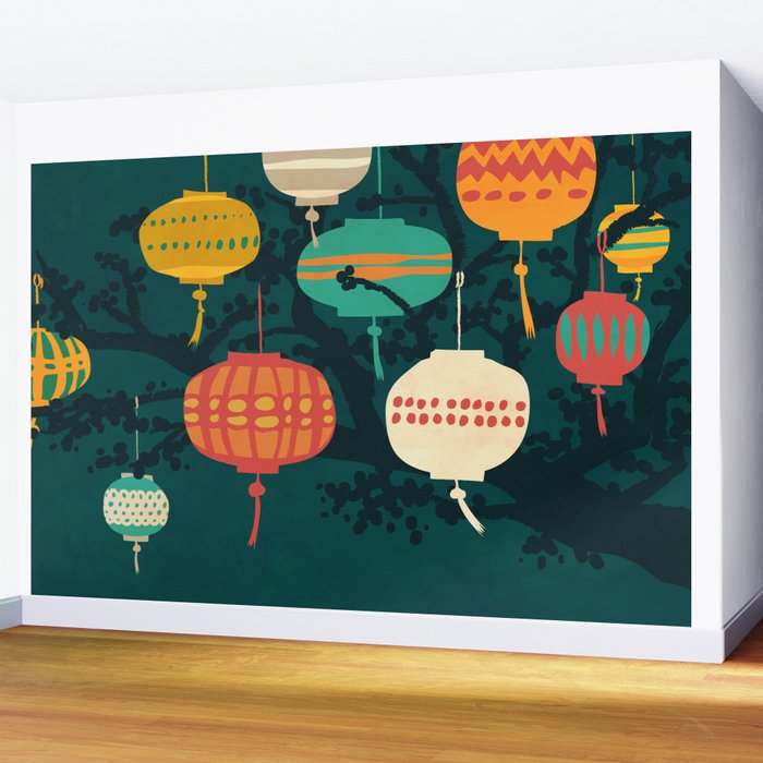 Lanterns Wall Mural Gallery Image 2