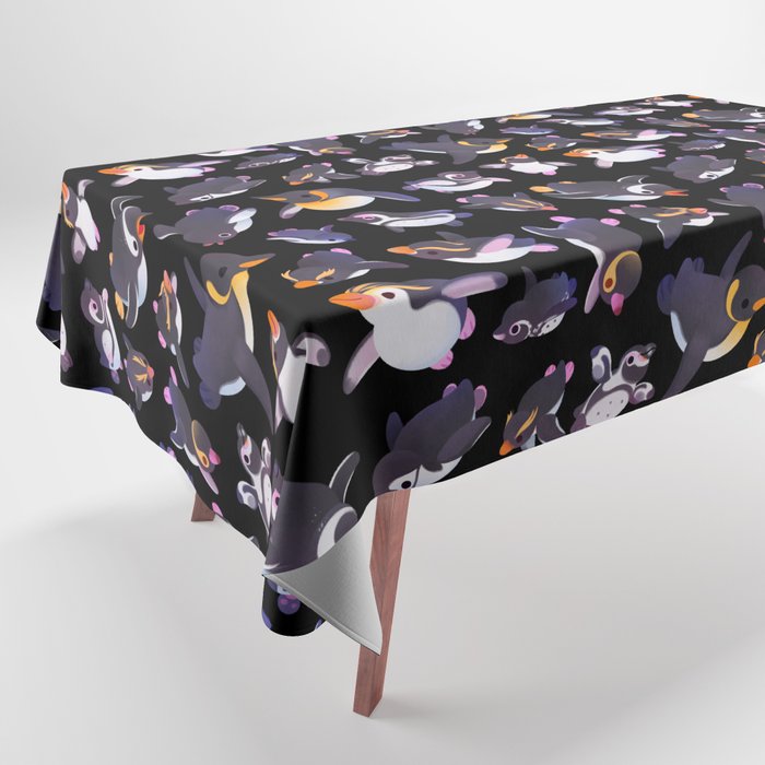 Penguin day - Name /dark Tablecloth Gallery Image 1