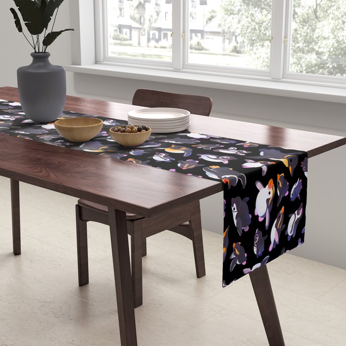 Penguin day - Name /dark Table Runner Gallery Image 2