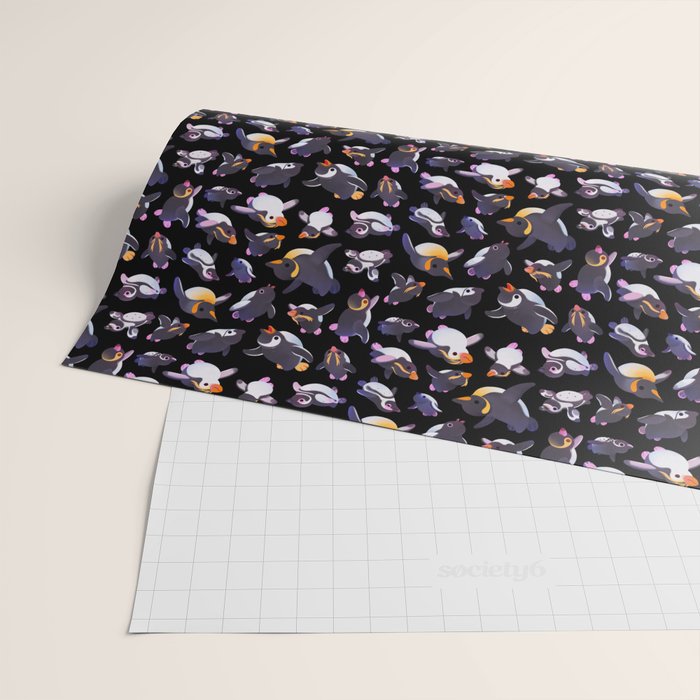 Penguin day - Name /dark Wrapping Paper Gallery Image 2