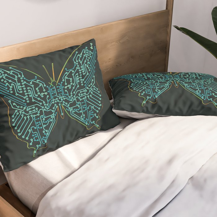 Mechanical Butterfly Pillow Sham Gallery Image 2