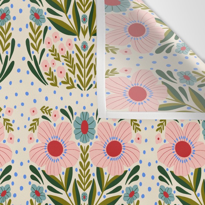 Folksy Floral  Wall Tapestry Gallery Image 3