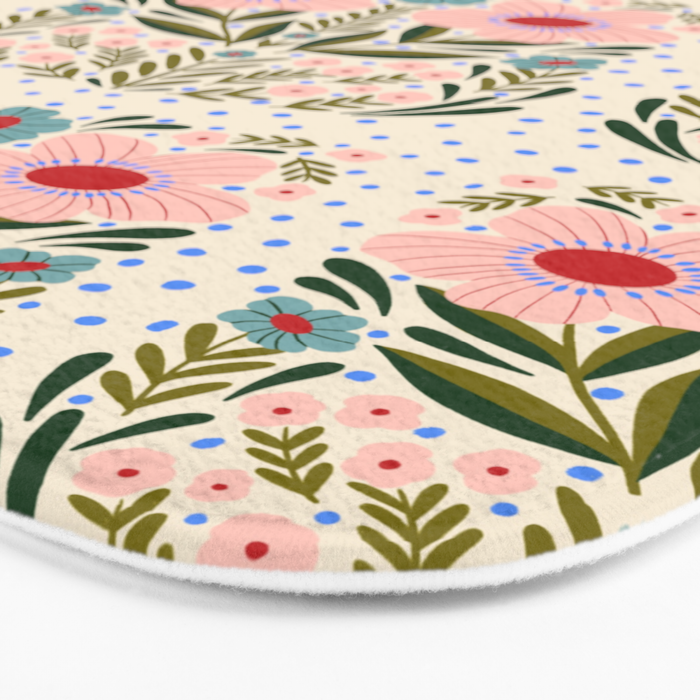 Folksy Floral  Bath Mat Gallery Image 3