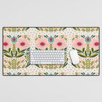 Folksy Floral  Desk Mat Gallery Image 1