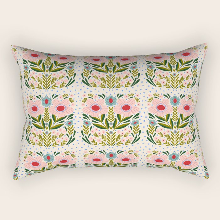 Folksy Floral  Rectangular Pillow Gallery Image 2