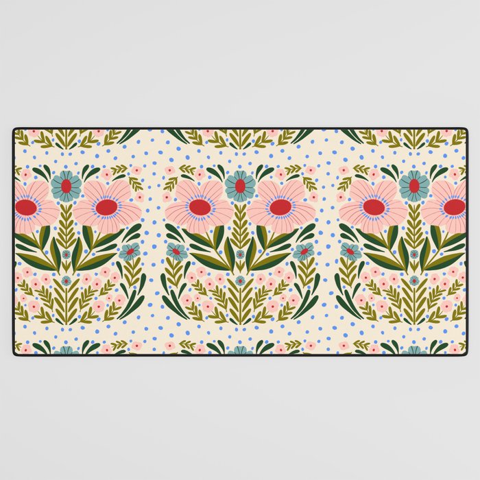 Folksy Floral  Desk Mat Gallery Image 3