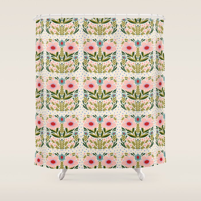 Folksy Floral  Shower Curtain Gallery Image 1