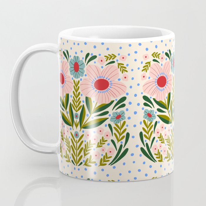 Folksy Floral  Coffee Mug Gallery Image 3