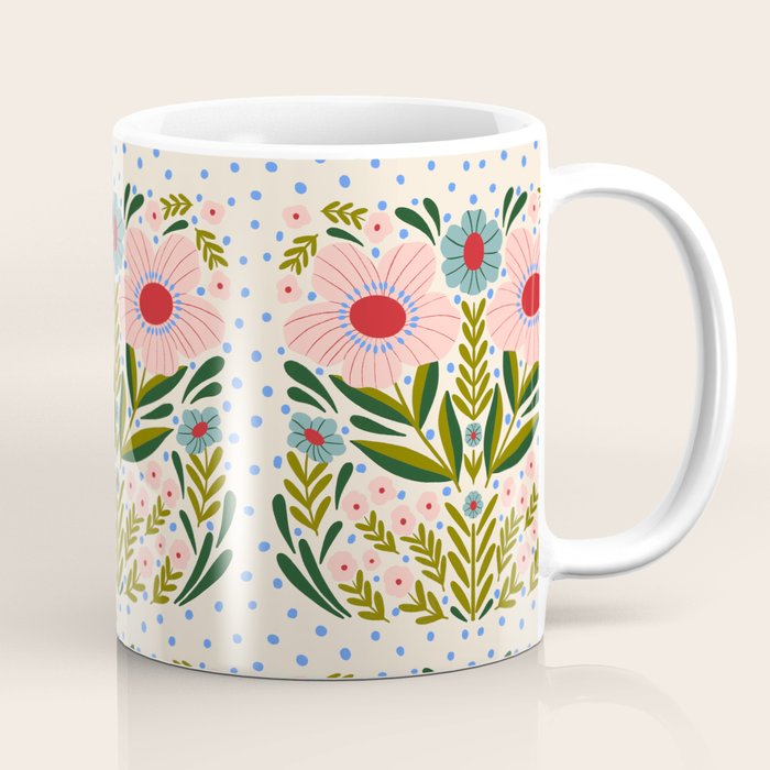 Folksy Floral  Coffee Mug Gallery Image 1