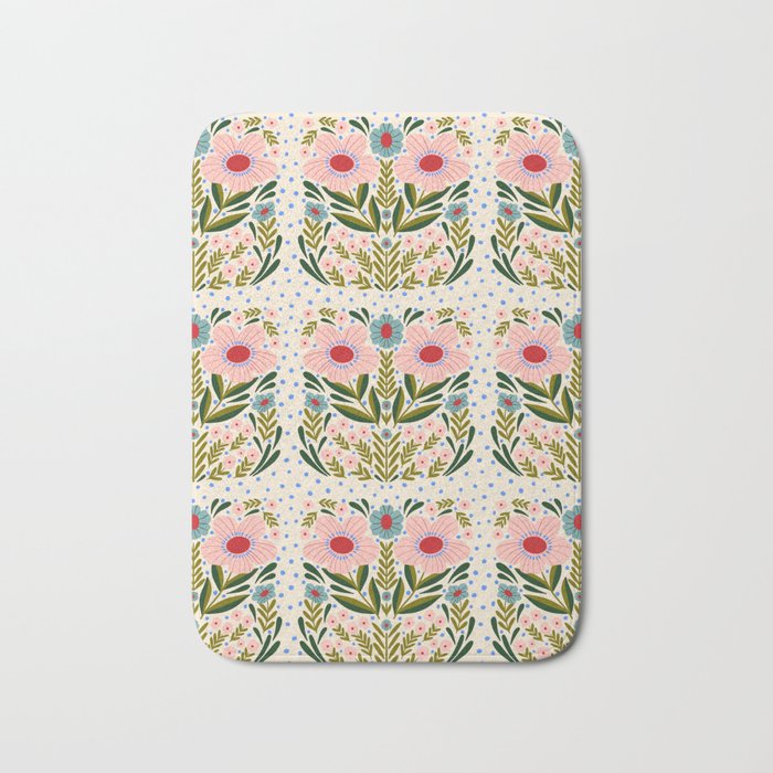 Folksy Floral  Bath Mat Gallery Image 1