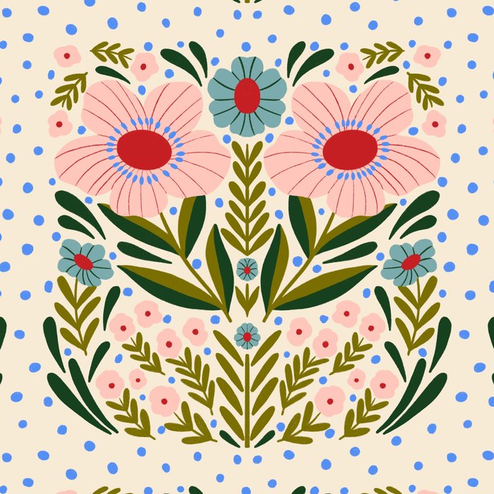 Folksy Floral  Coffee Mug Gallery Image 2