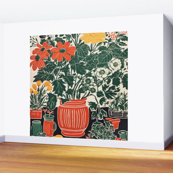The Greenhouse Potted Garden Wall Mural Gallery Image 2