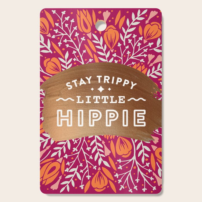 Stay Trippy Little Hippie - Fuchsia Palette Cutting Board Gallery Image 1