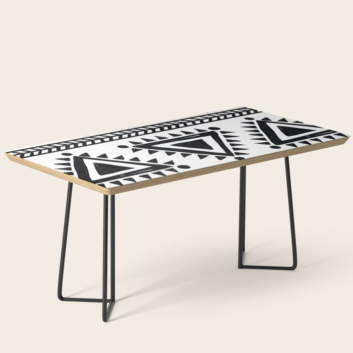 Tribal black and white Coffee Table Gallery Image 1