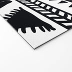Tribal black and white Welcome Mat Gallery Image 2