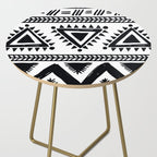 Tribal black and white Side Table Gallery Image 2