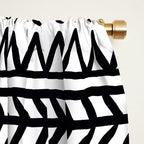 Tribal black and white Window Curtain Gallery Image 2