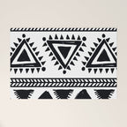 Tribal black and white Welcome Mat Gallery Image 1