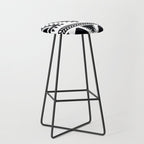 Tribal black and white Stool Gallery Image 1