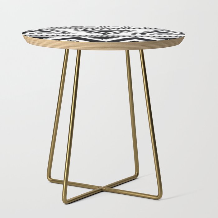 Tribal black and white Side Table Gallery Image 1