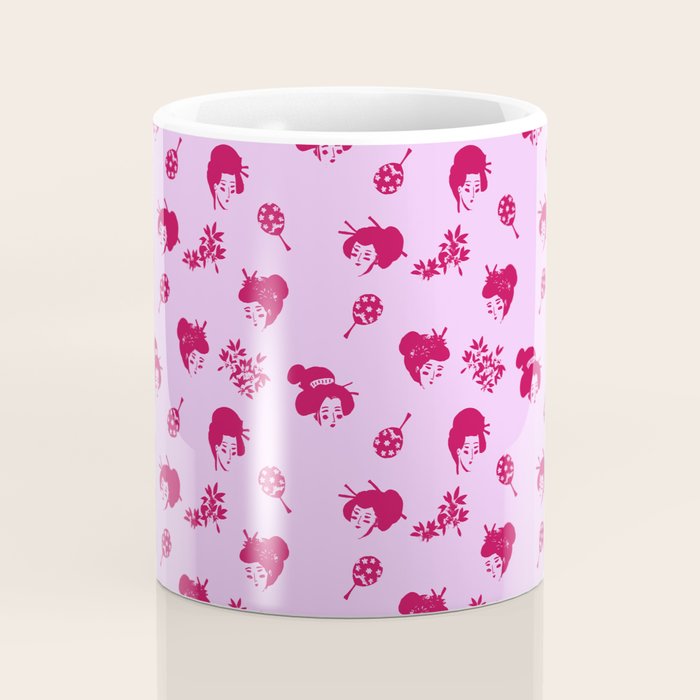 Red and pink Japanese pattern Coffee Mug Gallery Image 4