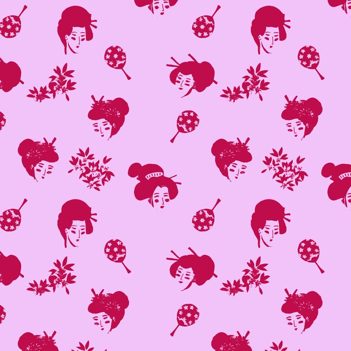 Red and pink Japanese pattern Coffee Mug Gallery Image 2