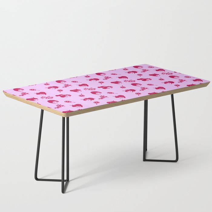 Red and pink Japanese pattern Coffee Table Gallery Image 1