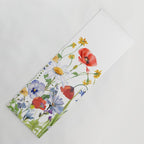Scandinavian Colorful Midsummer Wildflowers Meadow  Yoga Mat Gallery Image 1